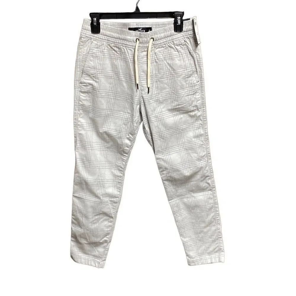 Hollister Gray Plaid Epic Flex Crop Skinny Pants Size XS NEW
